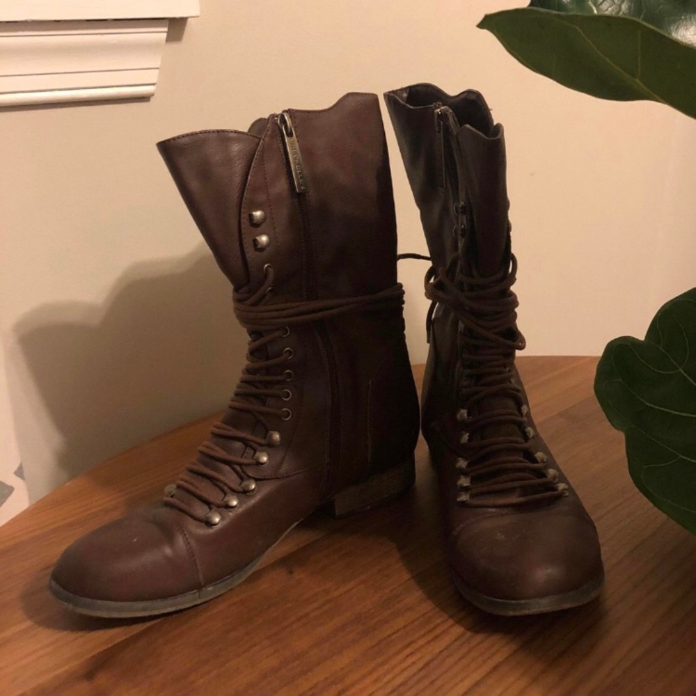 Brown Combat Boots